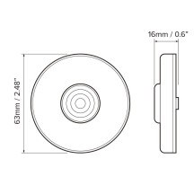 12V 2.5" LED Round Clearance Light with Bulit in EPDM Gasket Red / Amber Light