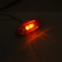 12V Oval LED Red/Amber Light Truck Trailer Side marker Clearance Light with Built In Gasket