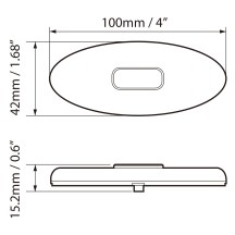 12V Oval LED Red/Amber Light Truck Trailer Side marker Clearance Light with Built In Gasket