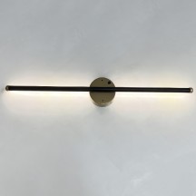 12V LED 36" MATTE BLACK AND GOLD WALL LIGHT