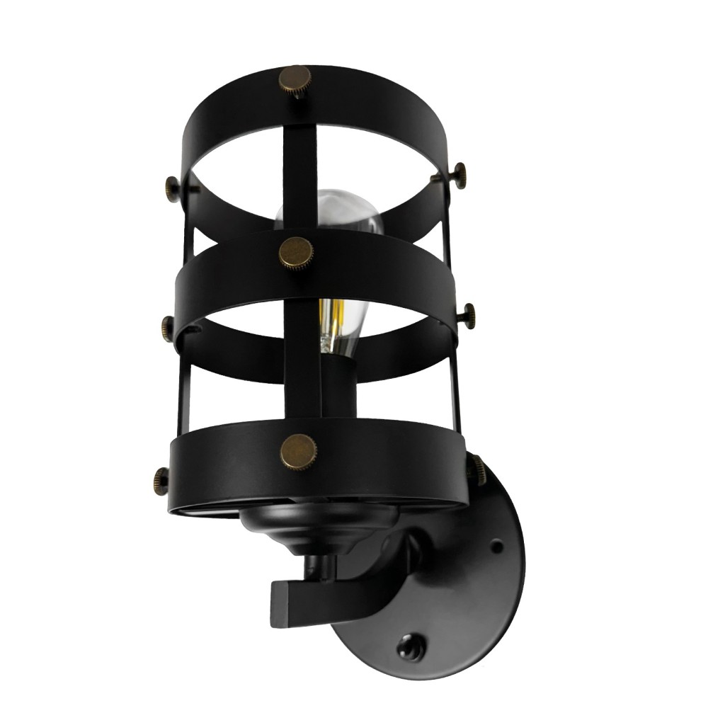 12V LED 9" BLACK METAL WALL SCONCE, WITH SWITCH, 3W