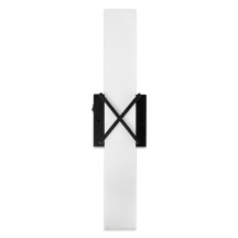 12V 7W LED 15" FROSTED WALL SCONCE, Black ACCENT, LED Vanity Mirror Light