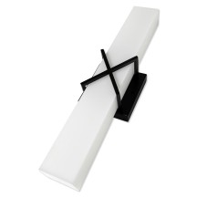 12V 7W LED 15" FROSTED WALL SCONCE, Black ACCENT, LED Vanity Mirror Light