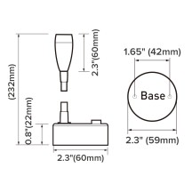 12V LED LONG FLEXIBLE BLACK READING LIGHT with USB type-A