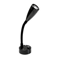 12V LED LONG FLEXIBLE BLACK READING LIGHT with USB type-A