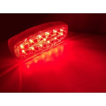 12V LED Tail Light with Reflector Driver Side No Bracket RV Trailer Red Lighting