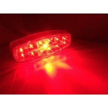 12V LED Tail Light with Reflector Driver Side No Bracket RV Trailer Red Lighting