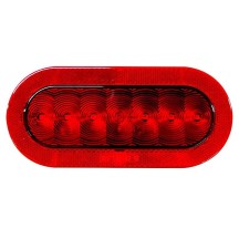 12V 7.8" Red LED Oval Side Marker Clearance Light For RV Trailer Truck Lorry