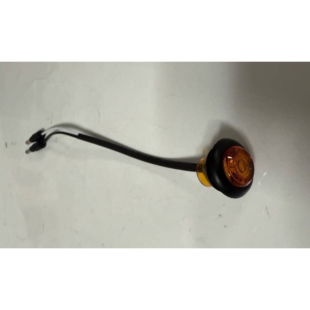 12V LED 3/4" Bullet Light Amber/Red Lens 12" Lead with 180 Male Plugs