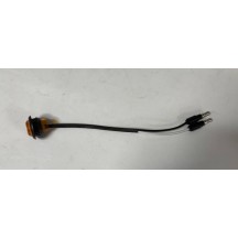 12V LED 3/4" Bullet Light Amber/Red Lens 12" Lead with 180 Male Plugs