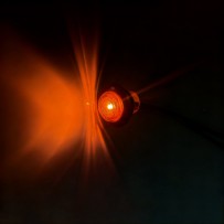 12V LED 3/4" BULLET LIGHT AMBER /LENS SINGLE DIODE with MALE CONNECT