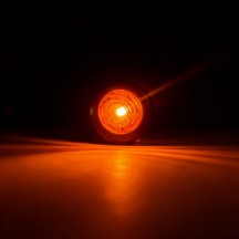 12V LED 3/4" BULLET LIGHT AMBER /LENS SINGLE DIODE with MALE CONNECT