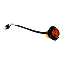 12V LED 3/4" BULLET LIGHT AMBER /LENS SINGLE DIODE with MALE CONNECT