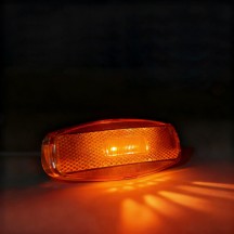 12V 4.5" Amber LED Diamond Clearance Light Turn Signal Function Built-In Gasket