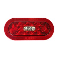 12V LED 7.8" Red Oval Tail Light with Backup Function