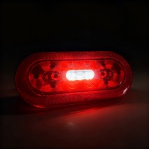 12V LED 7.8" Red Oval Tail Light with Backup Function