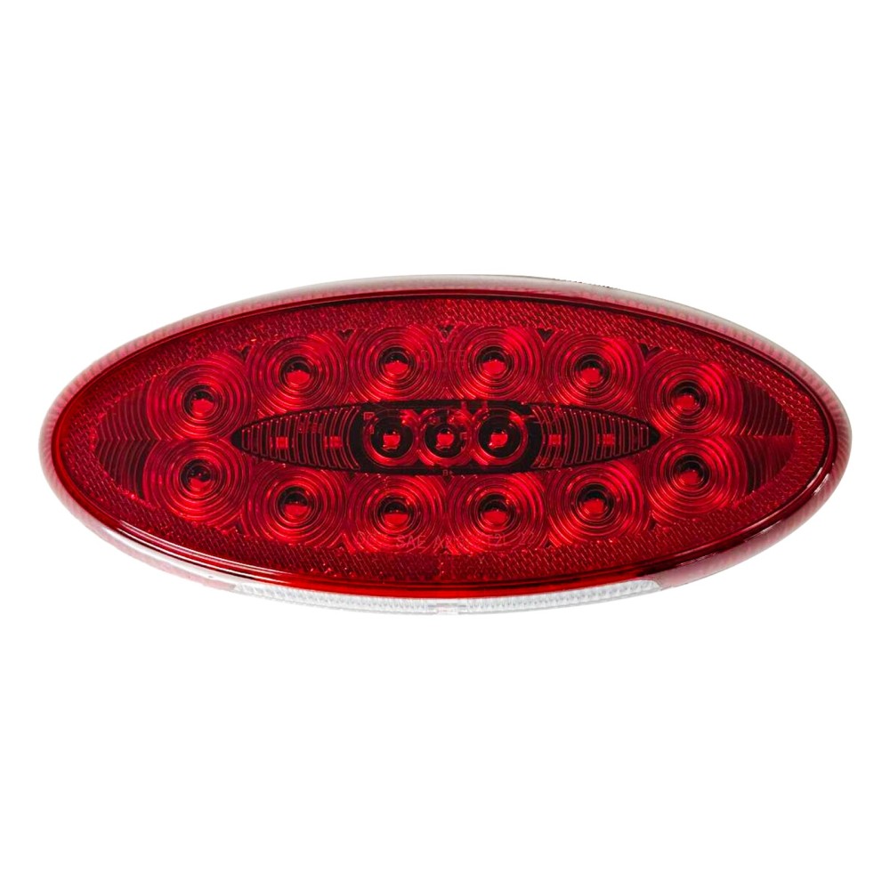 12V Oval LED Tail Light Combo With License Plate Light With Bracket