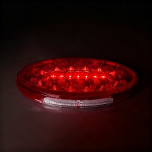 12V Oval LED Tail Light Combo With License Plate Light With Bracket