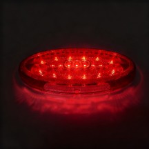 12V Oval LED Tail Light Combo With License Plate Light With Bracket