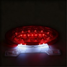 12V LED FB Oval Tail Light Tail Light Combo License Plate Light
