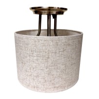 9.5inch/22.8inch LED Dinette Ceiling Light with Round Fabric Lampshade