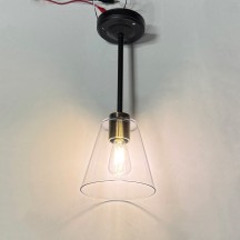 15inch LED Clear Acrylic Shade Pendant Light With Replace Bulb