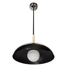 12V LED 28" Pearl Black Pendant Light, Wood Accent, 3500K, 4.5W