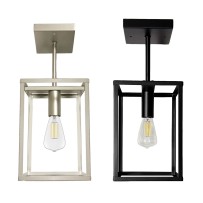 14"/18" LED Cubic Frame Pendant Light with Replaceable Bulb