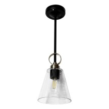 12V LED 19"/21" Matte Black Pendant Light with Brushed Nickel Accent