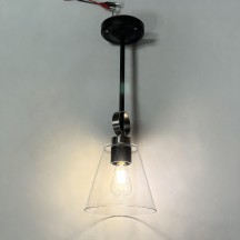 12V LED 19"/21" Matte Black Pendant Light with Brushed Nickel Accent