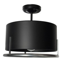 11"/21" 12V LED Matte Black Dinette Light with Brushed Nickel Accent Ring