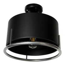11"/21" 12V LED Matte Black Dinette Light with Brushed Nickel Accent Ring
