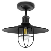10inch LED Industrial Dinette Ceiling Light with Replaceable LED Bulb
