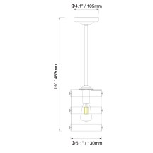 11.5" / 19" / 21" LED Island Pendant Light With Cylinder Metal Shade