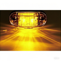 thumbnail image 2 of 2pc Red Side Marker Clearance Lights – 4" X 2" Oval For RV Camper Flatbed Trailer 2 of 2