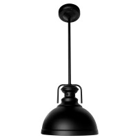22inch LED Black Pendant Light With Bowl-like Shade