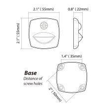 2.1 inch LED Square Step Light with Sensor