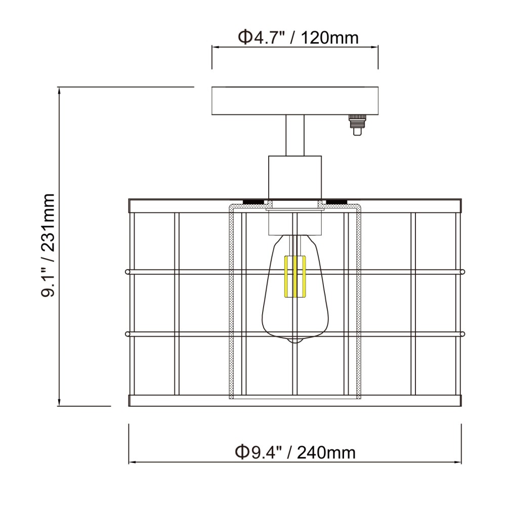 12V Industrial Style LED Decor Light