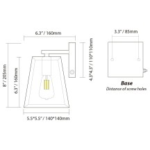 12V Modern Style LED Wall Sconce Fixture With Switch