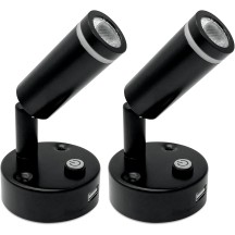 12V LED Reading Light Black with USB Charger