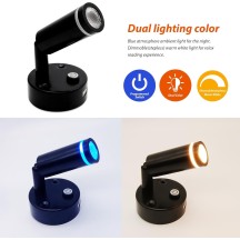 12V LED Reading Light Black with USB Charger