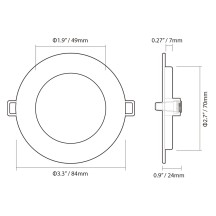 3.3inch LED Recessed Down Lighting With Spring Clips