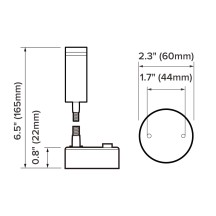 12V Flexible Reading Light, with USB Charger, Cool White and Blue