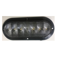 12V LED 6" RED OVAL TAIL LIGHT, 10 DIODE