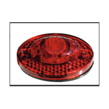 12V LED Bullet Light 3 LEDs Red/Amber Lighting Built in Rubber Gasket
