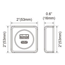 Wall Style Dual USB Portal USB Type A and C
