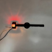 12V 8.5inch Red & Amber LED Double Face Marker Light RV Truck Trailer Fender Lamps