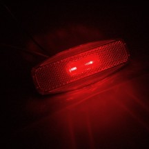 12V 4.5 inch LED Diamond Clearance Light Amber/Red Lighting with Reflector & Built-in Gasket