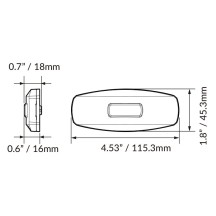 12V 4.5 inch LED Diamond Clearance Light Amber/Red Lighting with Reflector & Built-in Gasket